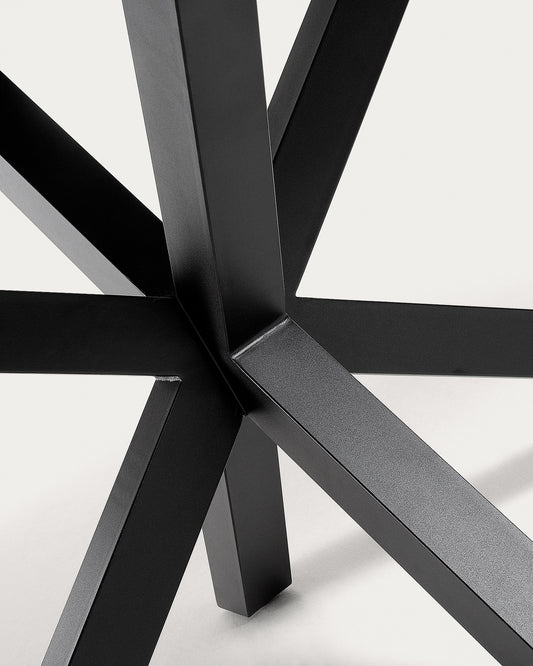 Argo sto 180 cm porcelanske crne noge