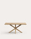 Argo table in whitewashed oak veneer and wood-effect steel legs 180 x 100 cm