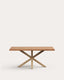 Argo table in oak veneer in a natural finish and wood-effect steel legs 180 x 100 cm