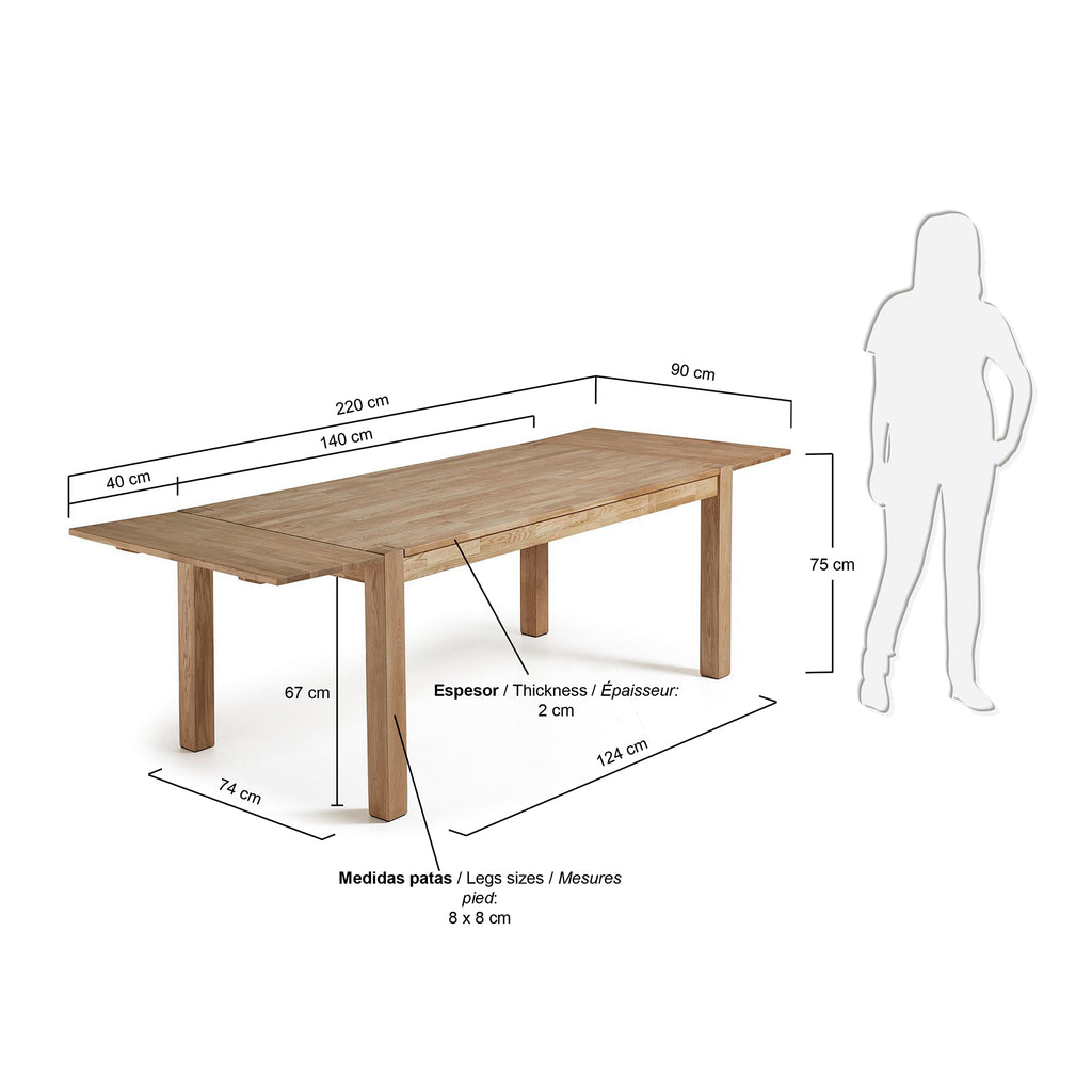 Isbel extendable table 140 (220)x 90 cm