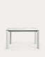 Axis porcelain extendable table in White Kalos finish with grey legs 140 (200) cm