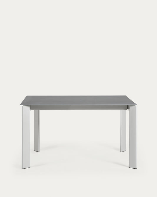 Axis porcelanski sto na izvlačenje u obradi Volcano Rock sa sivim nogama 140 (200) cm