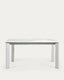 Axis porcelain extendable table in White Kalos finish with grey legs 160 (220) cm