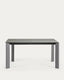 Axis porcelain extendable table in Hydra Lead finish with anthracite legs 160 (220) cm