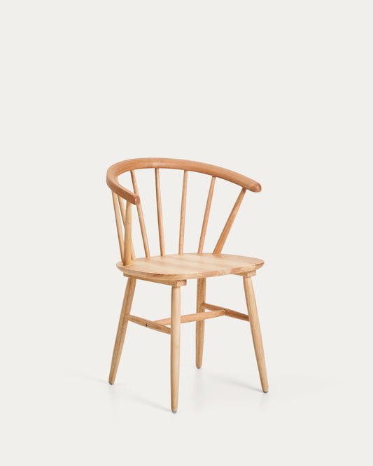 trise MDF i stolica od punog gumenog drveta sa prirodnim lakom