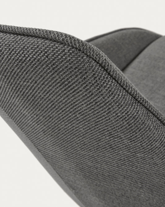 Jenna tamno siva okretna stolica sa čeličnim nogama sa crnom završnom obradom FSC 100%