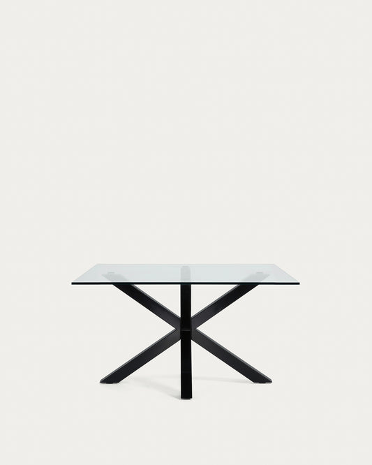 Argo stočić za kafu staklene crne noge 130 x 70 cm