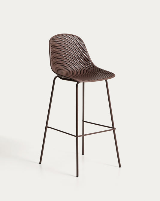 Quinby brown outdoor stool 75cm