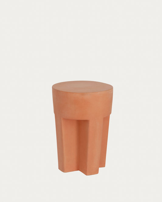 Vilena okrugli spoljni pomoćni sto od terakote, Ø 33 cm