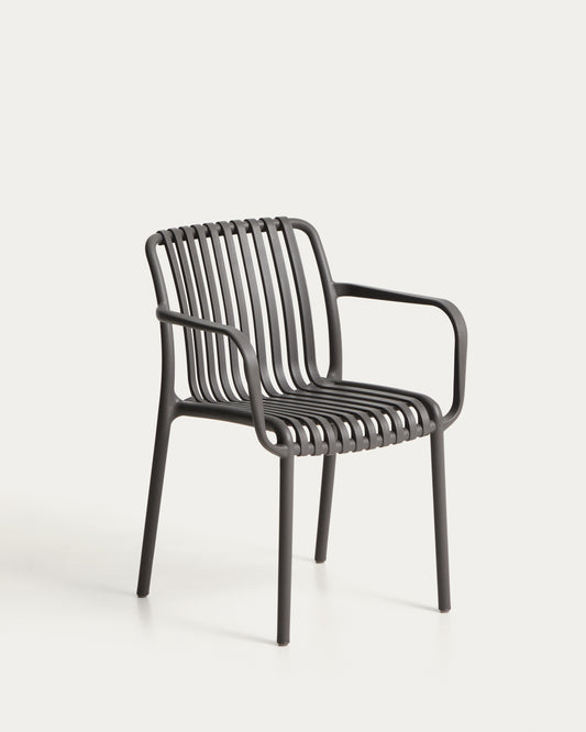 Isabellini stackable outdoor chair in graphite