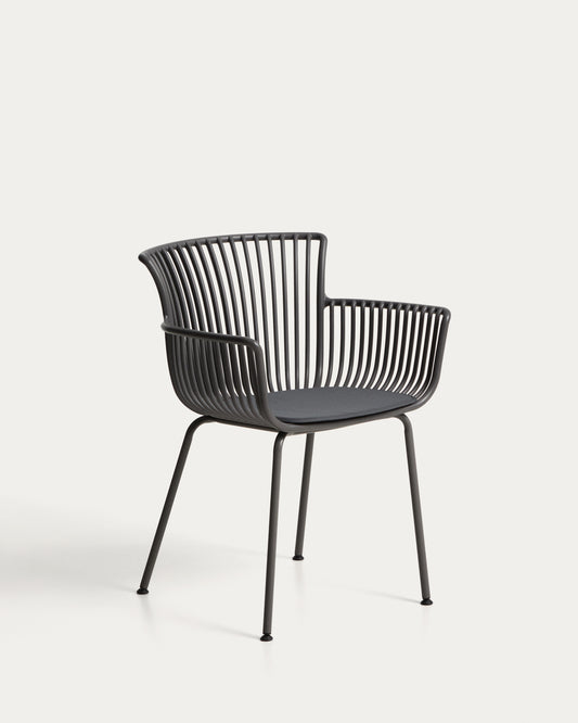 Surpika outdoor chair with graphite steel legs
