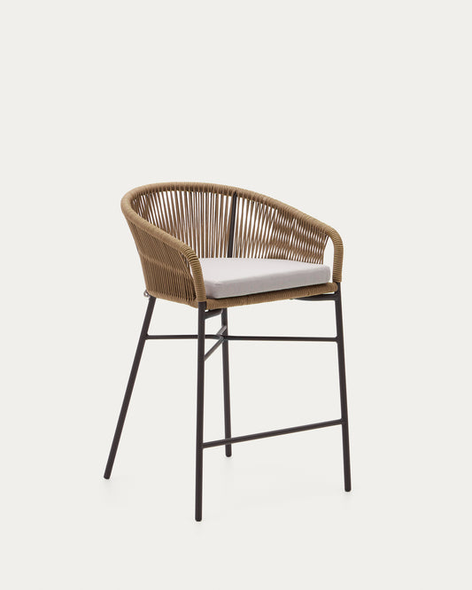 Yanet stolica od užeta u bež boji visine 65 cm