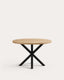 Argo round Ø 119 cm melamine table with steel legs with black finish