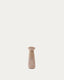 Magan small beige travertine candle holder