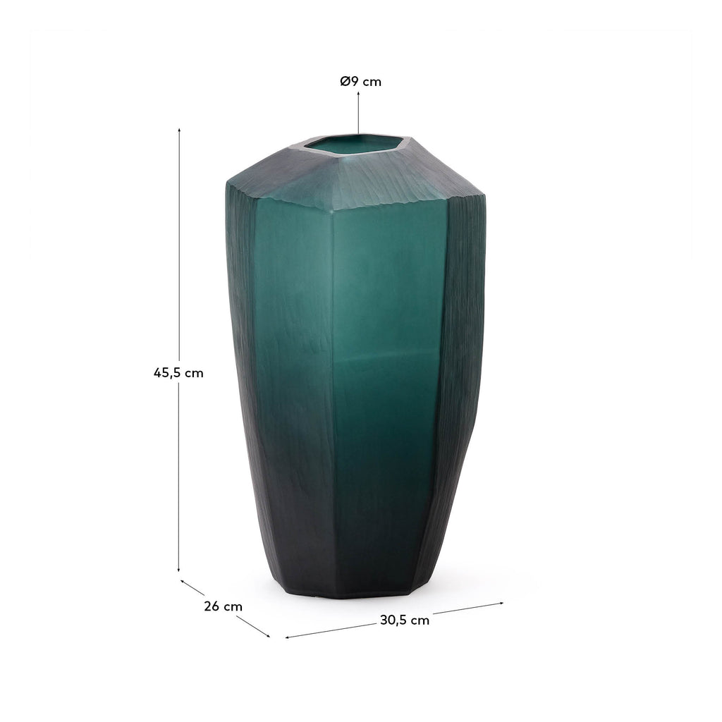 Geonix green glass vase 45.5cm