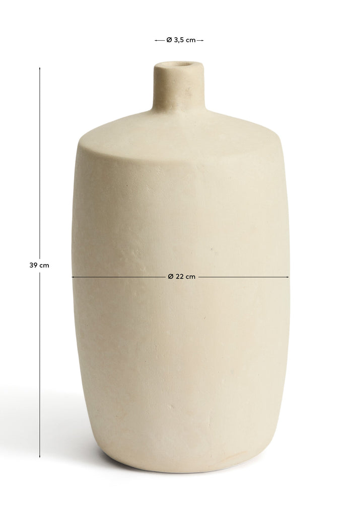 Mireni vaza od smese od papira u bež boji Ø 39 cm