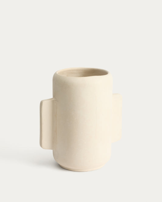 Mireni papier-mâché vase beige 38 cm