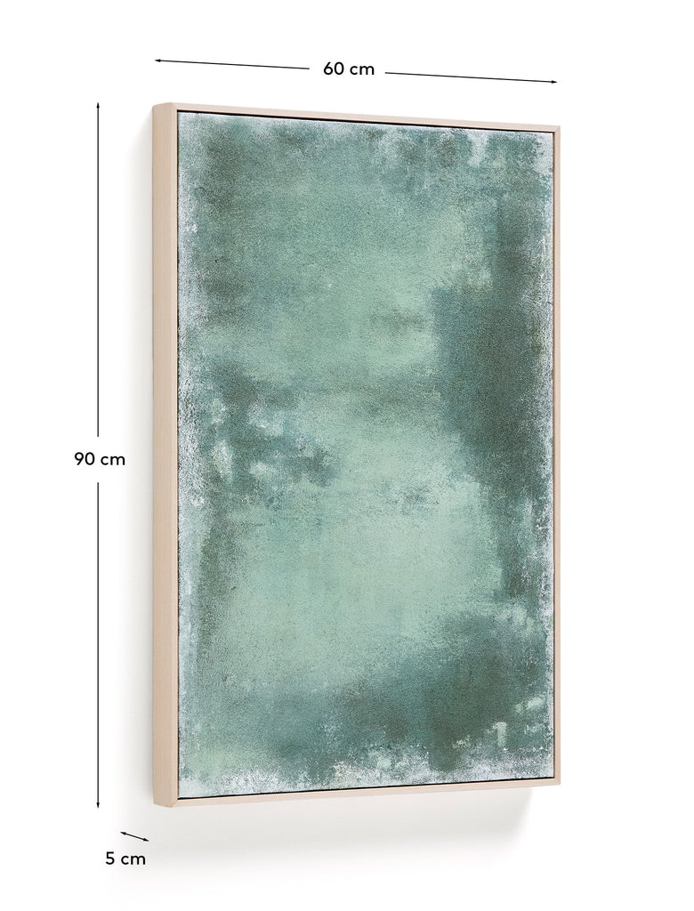 Selnar apstraktna slika u zelenoj boji 60 x 90 cm