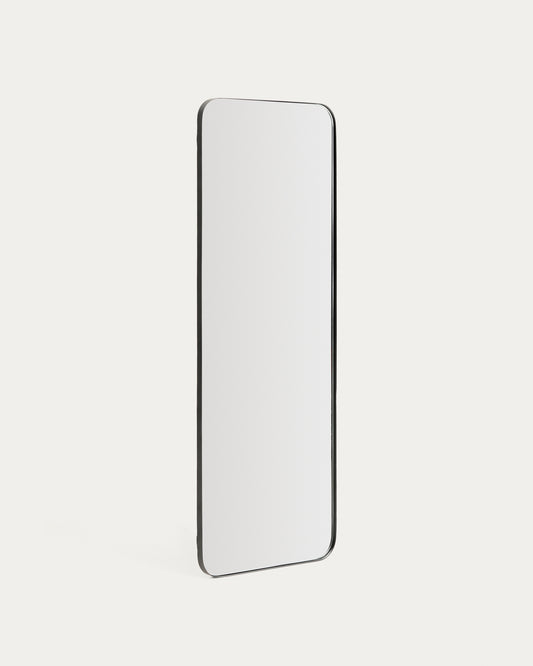 Marco black metal mirror 30 x 100cm