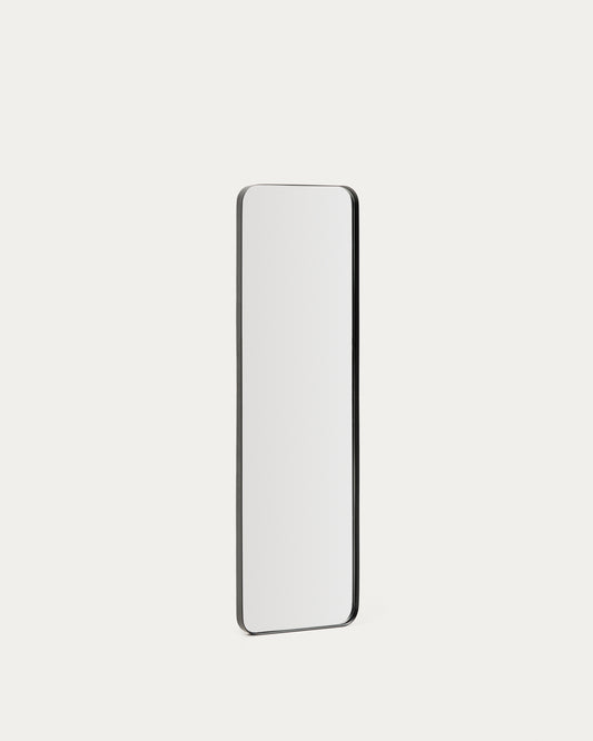 Marco black metal mirror 55.5 x 150.5cm