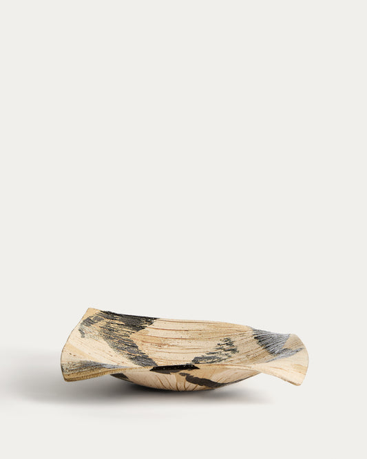 Dirva centralni ukras od braon keramike, 37 x 37cm