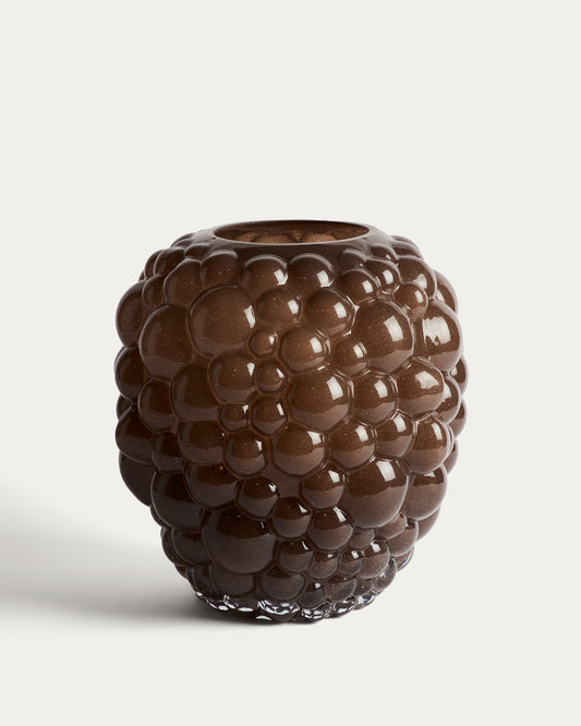Mure vaza od braon stakla, 30cm