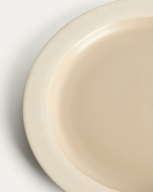 Doren desertni tanjir od keramike bež