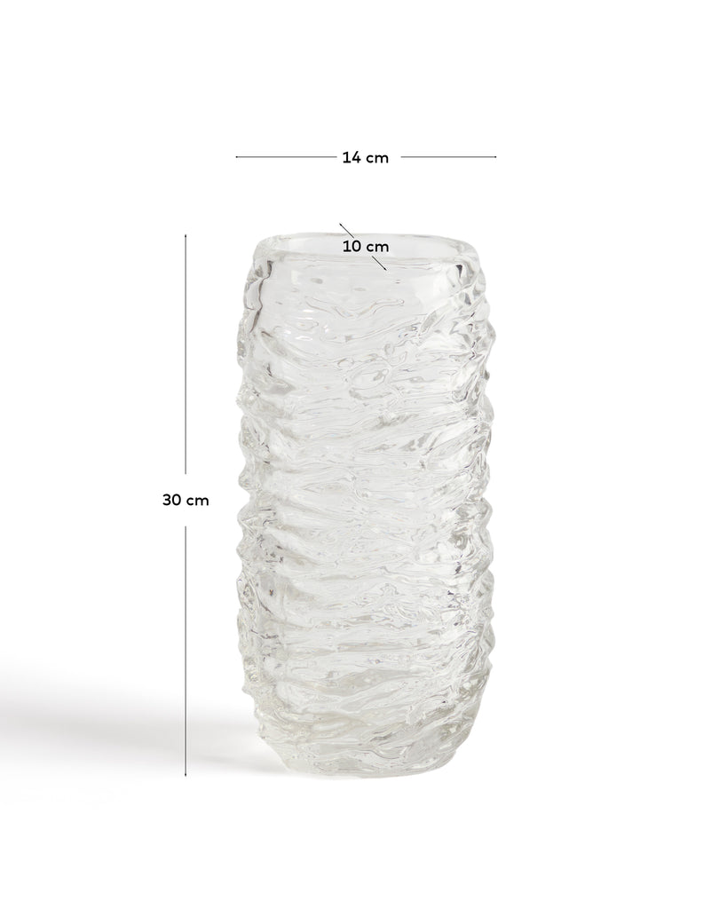 Vorma clear glass vase 29.5cm