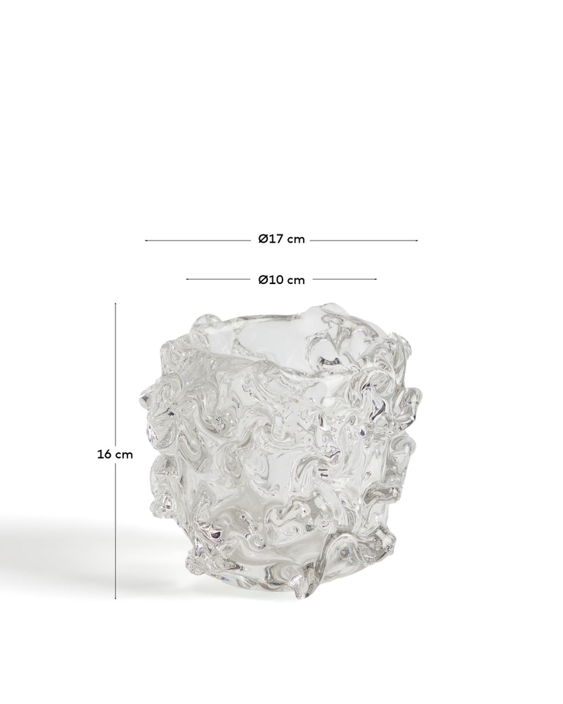 Vorma clear glass centrepiece Ø17.5cm