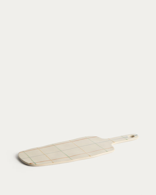 Belor keramička daska za serviranje sa šarenim linijama 36 x 13.8cm