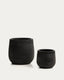 Tival set od 2 crne saksije u imitaciji cementa Ø 50cm/Ø 34cm