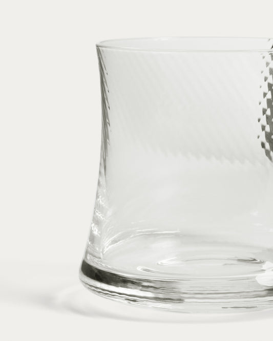 Alori clear wine glass with relief, 34 cl