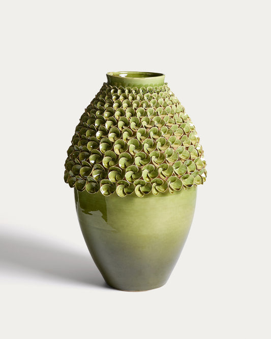 Ederia vase in light green ceramic 39cm