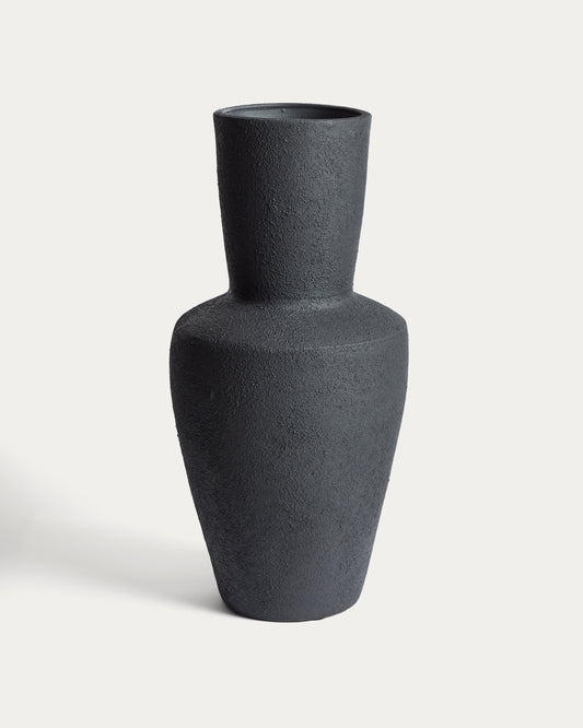 Nerun black terracotta vase 72 cm