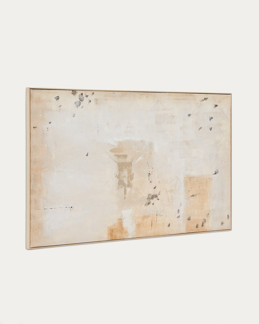 Silpa apstraktna slika u tamno bež boji 200 x 120 cm