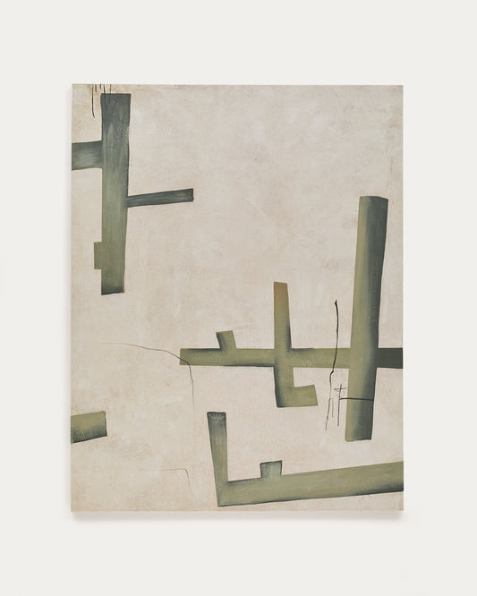 Fida, zeleno apstraktno platno, 180 x 140 cm