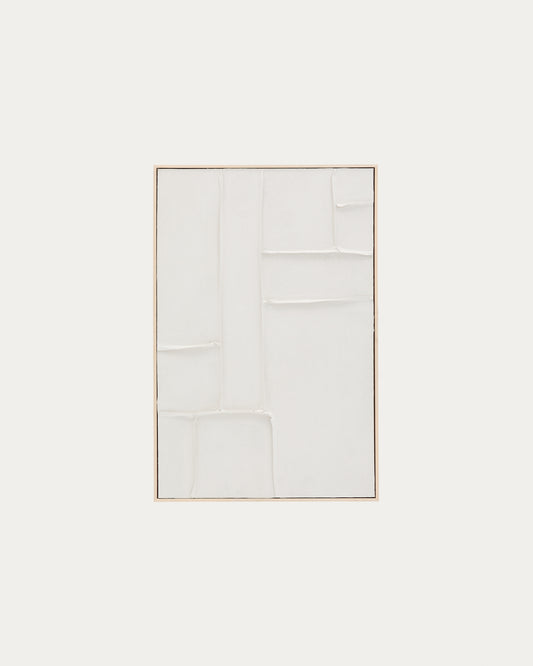 Klis bela platnena slika sa geometrijskim oblicima, 60 x 90 cm