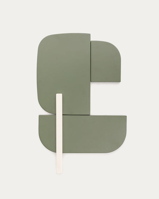 Danei beli i zeleni zidni panel, 50 x 30 cm