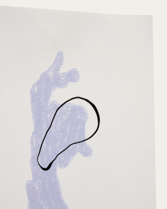 Inca plava i bela štampa na papiru, 29,8 x 39,8 cm