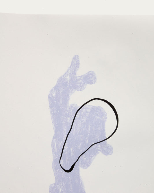 Inca plava i bela štampa na papiru, 42 x 56 cm