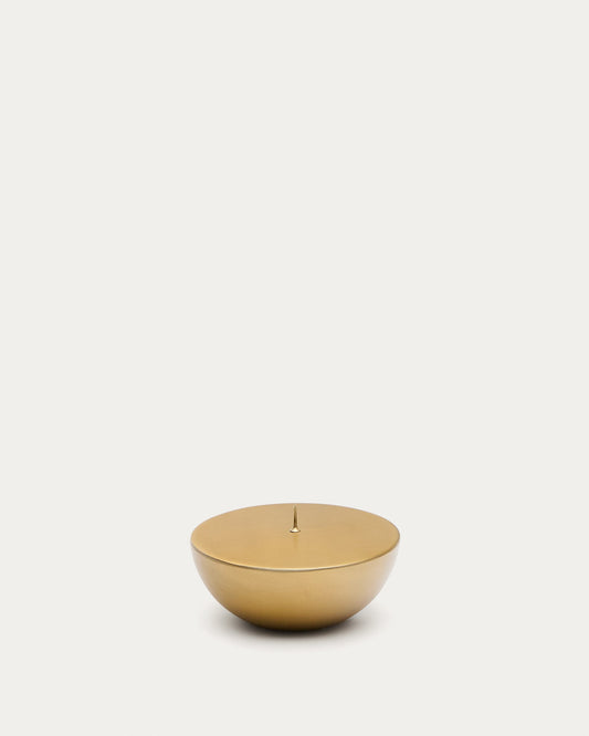 Quira small candle holder in gold-colored stainless steel