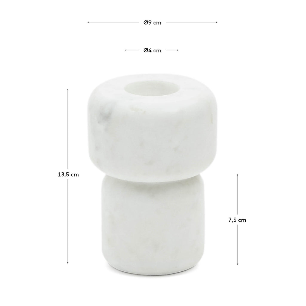 Signe mali svećnjak od belog mermera, 12 cm