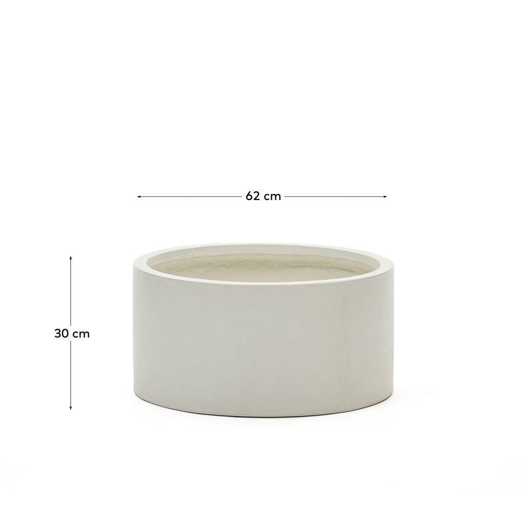 Aiguablava saksija u belom cementu, Ø 62 cm