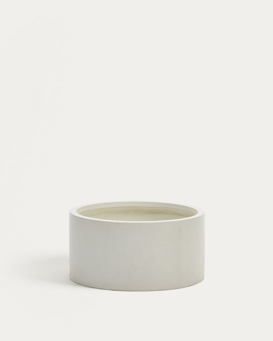 Aiguablava saksija od belog cementa, Ø 62 cm