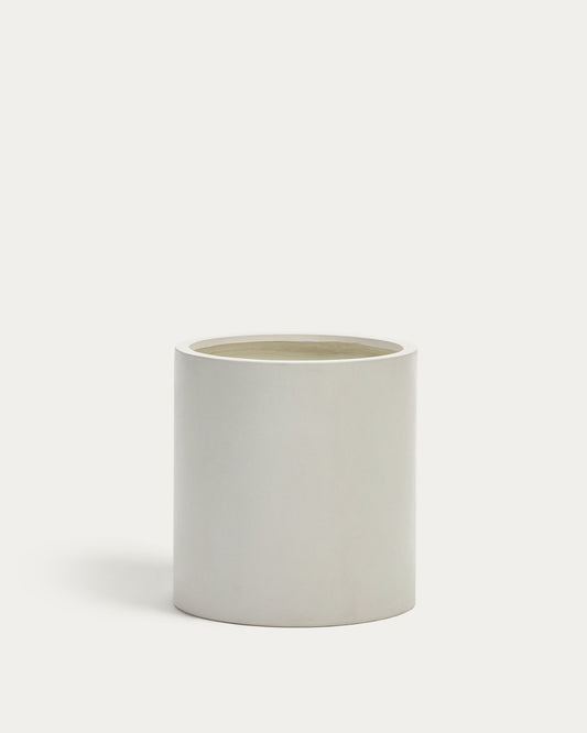 Aiguablava saksija od belog cementa, Ø 52 cm