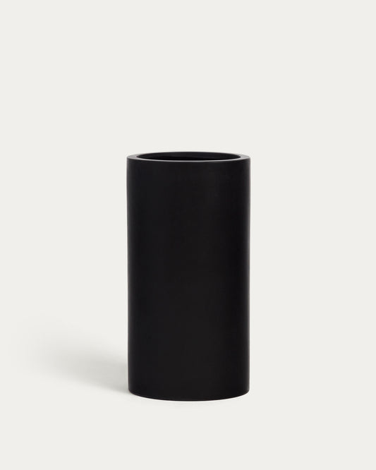 Aiguablava saksija od crnog cementa, Ø 42 cm