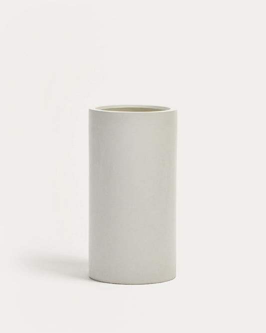 Aiguablava saksija od belog cementa, Ø 42 cm