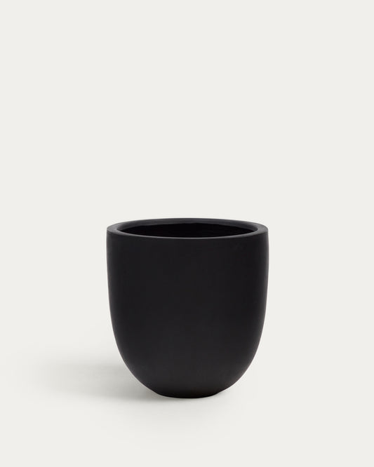 Aiguablava saksija od crnog cementa, Ø 56 cm