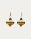 Raj set of 2 hanging ornaments made of gold recycled glass, 10 cm