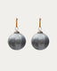 Blama set of 2 Christmas baubles made of silver recycled glass, Ø 10 cm